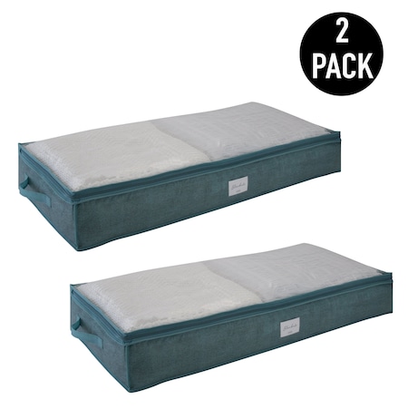 Simplify Under the Bed Storage Bag in Dusty Blue, 2PK 25424-2PK-DUSTYB